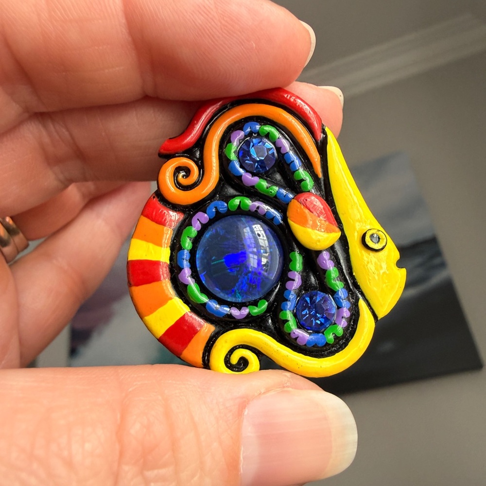 Handmade Colorful Fish Art brooch